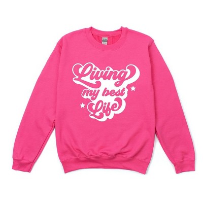 Simply Sage Market Women's Graphic Sweatshirt Retro Living My Best Life