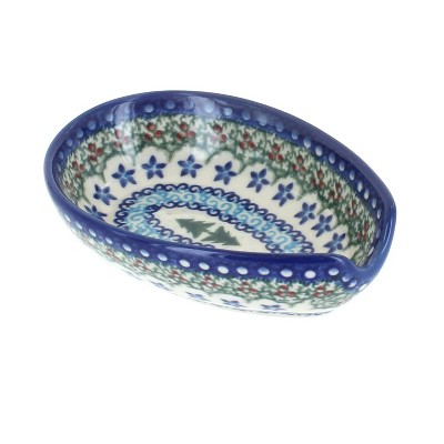 Blue Rose Polish Pottery 89 Vena Small Spoon Rest