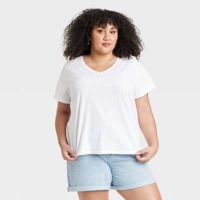 Women's Short Sleeve V-Neck T-Shirt - Ava & Viv™