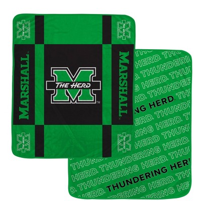 NCAA Marshall Thundering Herd Reverse Block Double Sided Ultra Cozy Blanket