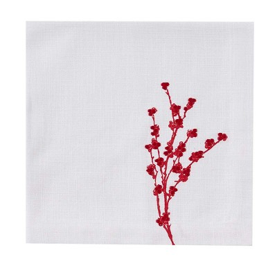 Patricia Heaton Home Berry Elegance 20" Napkin Set of 4