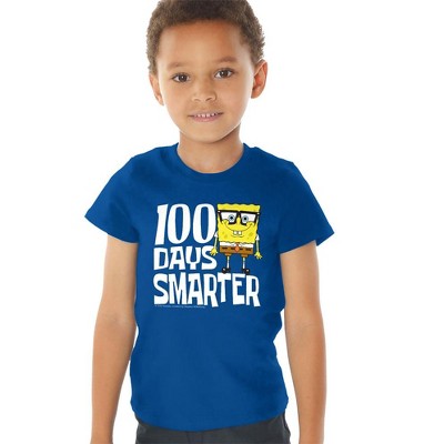 Toddler Boys' SpongeBob 100 Days Smarter T-Shirt for Toddler Boys and Girls