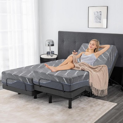Vipbear Firm Memory Foam Mattress, Premier Cooling Green Tea/Gel Bed-Mattress,Gray