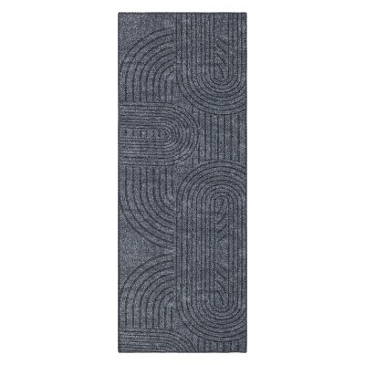 World Rug Gallery Contemporary Lines Machine Washable Area Rug:  Stain-Resistant,  Flat Pile
