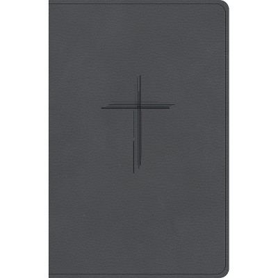 CSB Personal Size Giant Print Bible, Digital Study Edition, Charcoal Suedesoft Leathertouch - by  Csb Bibles by Holman (Leather Bound)