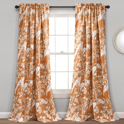 Set of 2 Dolores Light Filtering Window Curtain Panels - Lush Décor