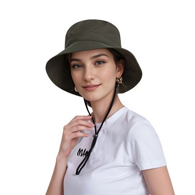 Anna-Kaci Bucket Hat Wide Brim UV Protection Lightweight Packable Outdoor Sun Hat with Adjustable Chin Strap