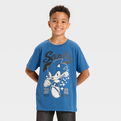 Boys' Sonic the Hedgehog Short Sleeve Graphic T-Shirt - Blue