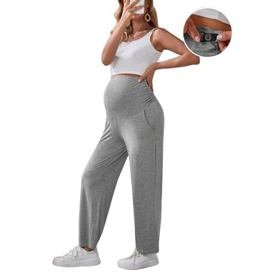 Clearlove Women's Straight Leg Pants Plus Size Best Seller Maternity Pants Comfortable Stretchy High Waist Pregnancy Trousers