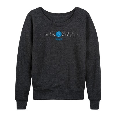 Women's - Marvel - Fantastic 4 Invisible Woman Lightweight French Terry Wide Neck Long Sleeve Graphic Shirt