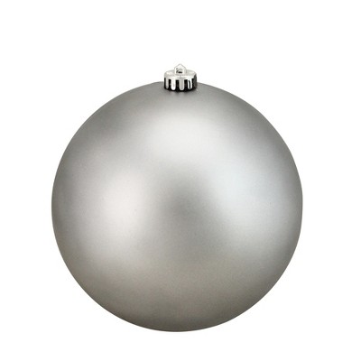 Northlight Matte Shatterproof Commercial Christmas Ball Ornament - 8" (200mm) - Pewter Gray