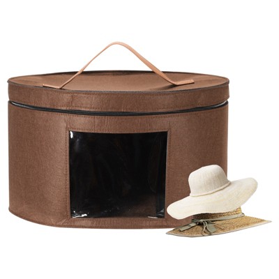 Unique Bargains Felt Foldable Beach Baseball Cowboy Hat Storage Box 17" x 10"