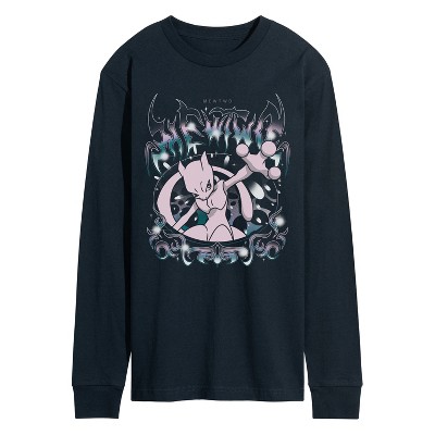 Men's - Pokémon - Mewtwo Grunge Long Sleeve Graphic T-Shirt