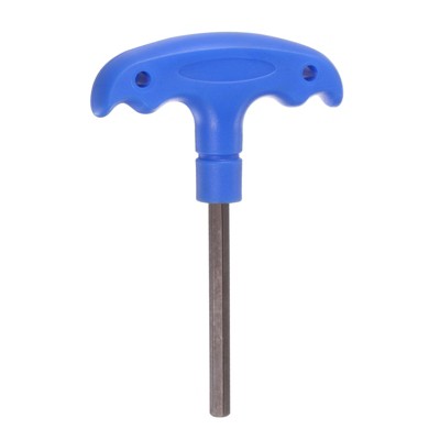 Unique Bargains S2 Steel Repair Tool T-Handle Hex Key Wrench Blue