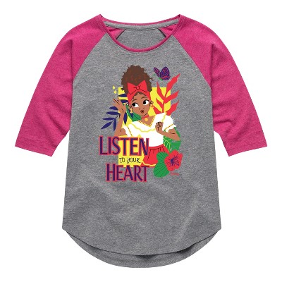 Girls' - Disney - Listen To Your Heart Dolores Shirt Tail Raglan Graphic T-shirt