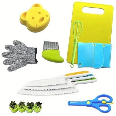 Racxily Everyday Kitchens Complete Youngsters Cooking Set - Real Cooking Tools, Safety Knives, and Playful Accessories for Youngsters Aged 4-8