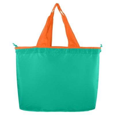 Unique Bargains Reusable Foldable Washable Shopping Totes Drawstring Lightweight Grocery Bag