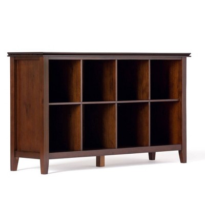 57" Barrie Coffee Table Russet Brown - WyndenHall: Modern Pine Storage, Rectangle Shape