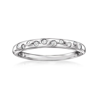 Pure Collection by Ross-Simons 0.10 ct. t.w. Diamond Dotted Ring in Sterling Silver