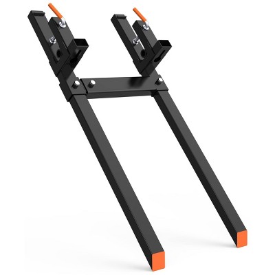 Pallet Forks, Tractor Bucket Forks 2000 Lbs 43" - Clamp On with Adjustable Stabilizer Bar for Skid Steer, Loader Attachments