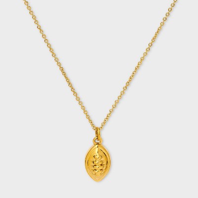 Tiny Tags 14K Gold Ion Plated Football Necklace