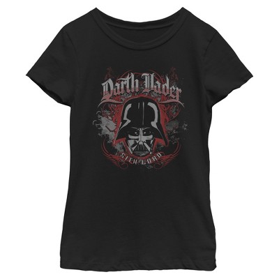 Girls Star Wars Sith Lord Darth Vader Face T Shirt