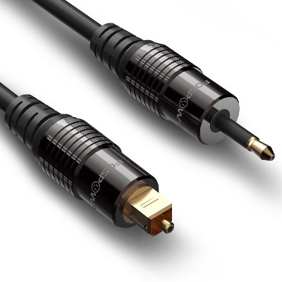 FosPower 24K Gold-Plated Toslink to Mini Toslink Cable - 6FT, S/PDIF Digital Optical  Audio Cable, Premium Fiber Core Optical Cable