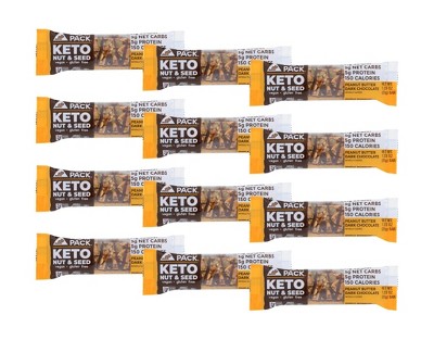 Munk Pack Peanut Butter Dark Chocolate Keto Nut & Seed Bar - 12 bars, 1.23 oz