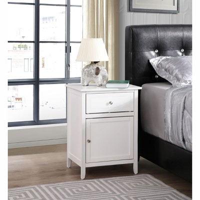 NicBex Transitional Nightstand with 1 Drawer Modern Bedside Table with Storage Space End Table for Living Room, Bedroom, Study
