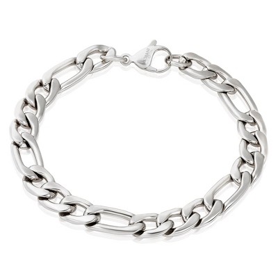 Invicta Jewelry Men's Figaro Chain Stainless Steel Bracelet