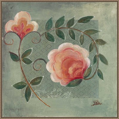 Amanti Art Ornaments in Green I by Patricia Pinto Framed Canvas Wall Art
