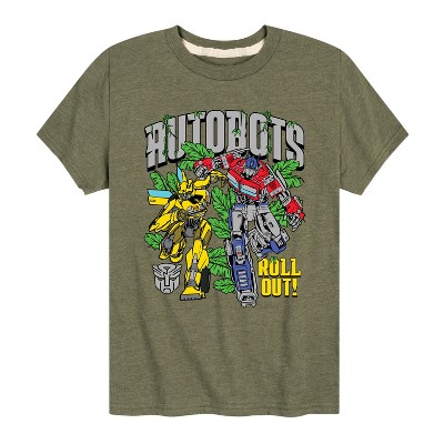 Boys' - Transformers - Optimus Prime and Bumblebee Autobots Roll Out Short Sleeve Graphic T-Shirt