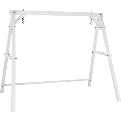 VINGLI Heavy Duty 660 LBS Wooden Swing Frame with Extra Bottom Connection Board, A-Frame Porch Swing Bench Stand for 5 FT Swing Chair