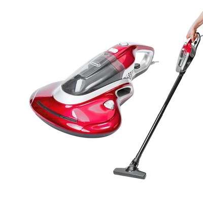 Ewbank UV400 Convertible Vacuum Cleaner with Attachments & Bed/Fabric Sanitizer with UV Light: Handheld, Bagless, Red