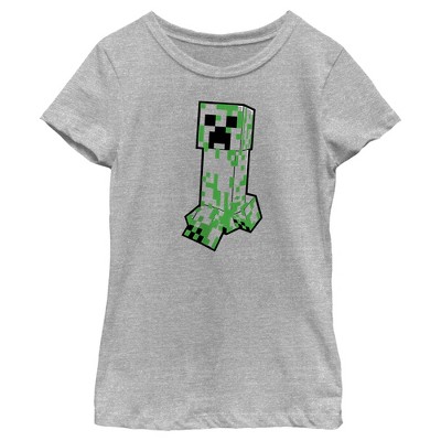 Girl's Minecraft Creeper Creepin' Large T-Shirt