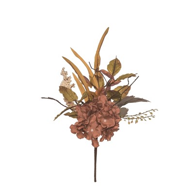 Transpac 18 in Orange Harvest Floral Spray Seasonal Decor Artificial Nylon Stems for Fall Arrangements