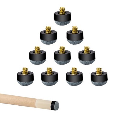 GSE 10 Pieces 12mm/13mm Billiard Pool Tips, Soft/Hard Screw-on Tips Replacement or White Pool Cue Stick Nylon Ferrules Replacement