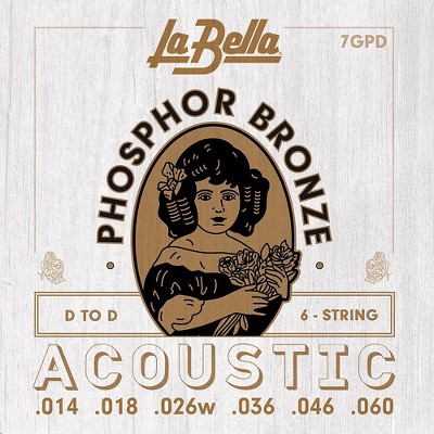 La Bella 7GP Phosphor Bronze 6-String Acoustic Guitar Strings