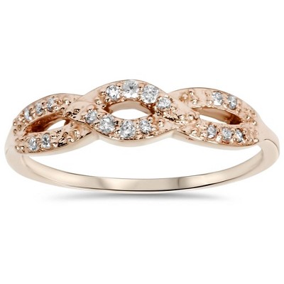 Pompeii3 1/5ct Diamond Infinity Ring 14k Rose Gold