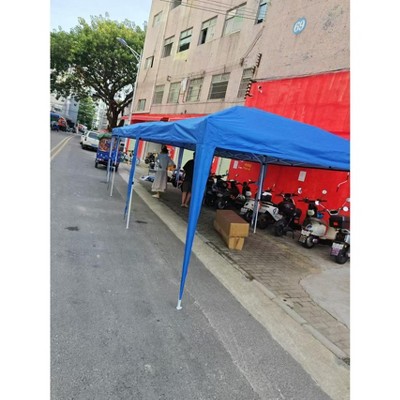 10x30 Pop Up Canopy - Heavy Duty Outdoor Canopy Tent with Portable Roller Bag - 3 Adjustable Height, 4 Weight Bags, 8 Stakes & 6 Guy Ropes Included