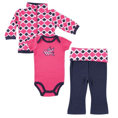 Yoga Sprout Baby and Toddler Girl Cotton Hoodie, Bodysuit or Tee Top, and Pant, Bird Baby