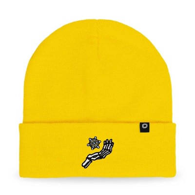 Dalix Chill Skeleton Hand Embroidered Beanie Snowflake Warm Winter Knit Hat for Men