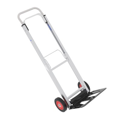DSVIMOY Folding Hand Truck, Foldable Dolly Cart with Wheels, Collapsible Hand Cart Portable with Telescoping Handle, Antique Black, 28"*15"*5"