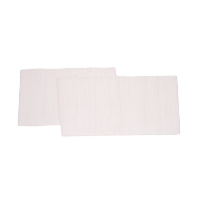 C&F Home White Chindi Plain Solid Machine Washable Table Runner 14" x 72"