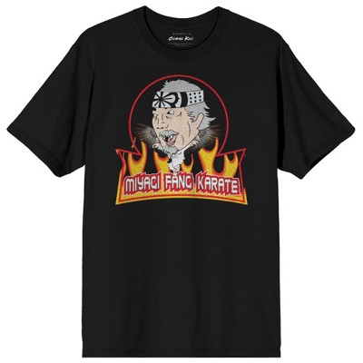 Cobra Kai Miyagi Fang Karate Adult Black Short Sleeve Tee