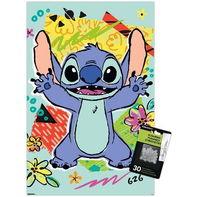 Trends International Disney Lilo and Stitch: Pattern Clash - Stitch Unframed Wall Poster Prints