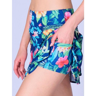 X BY GOTTEX Kate Ruffled Performance Skort: Sporty Elegance