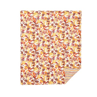 C&F Home Cordelia Watercolor Leaves 100% Cotton Quilted Accent Throw Blanket 48" x 60"