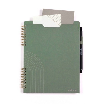 Altitude 160pg Ruled Journal with Folder Cover 7"x9" Dark Sage Arch