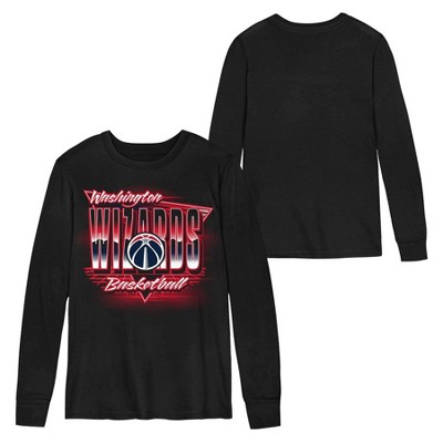 NBA Washington Wizards Kids' Black Long Sleeve T-Shirt